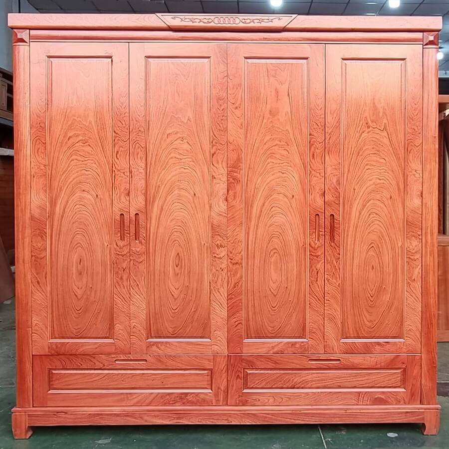 Mẫu Tủ Áo Gỗ Hương Đá Đẹp