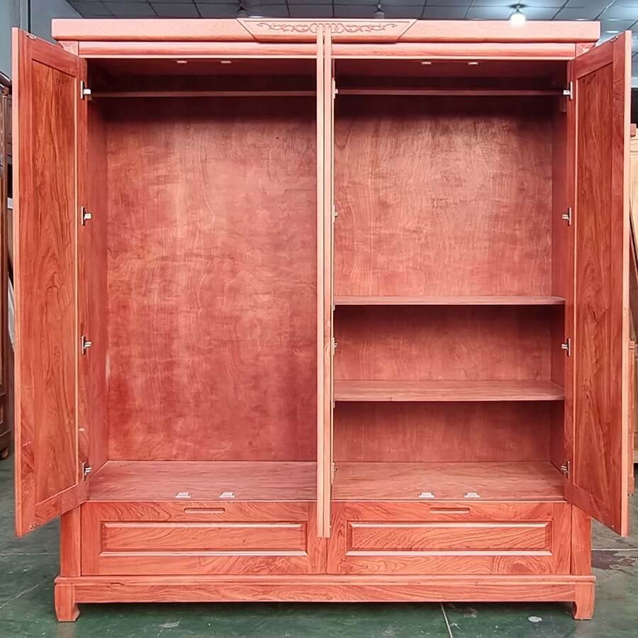 Mẫu Tủ Áo Gỗ Hương Đá Đẹp