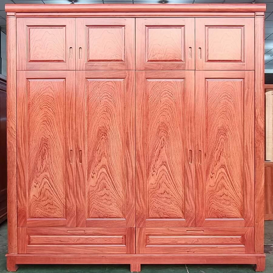 Tủ Gỗ Quần Áo 2 Tầng Hương Đá
