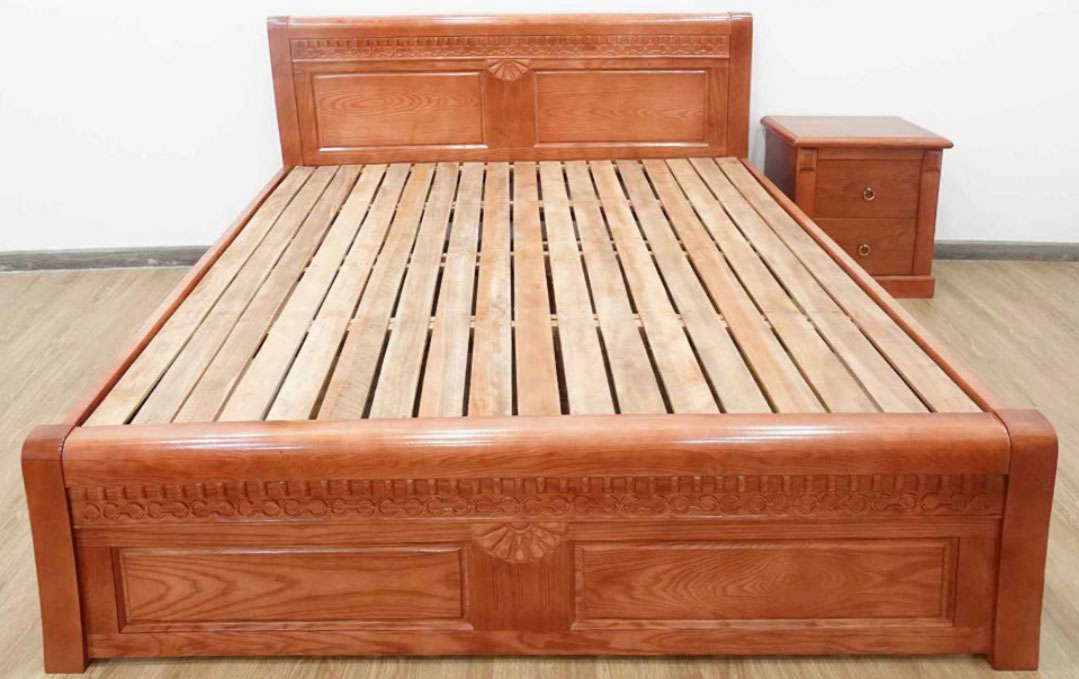 Giường giá rẻ gỗ sồi