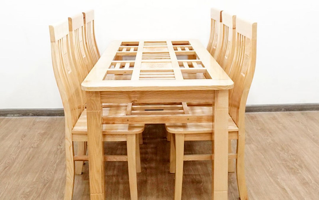 Bàn Ăn gỗ Sồi 6 Ghế Hiện Đại Đẹp