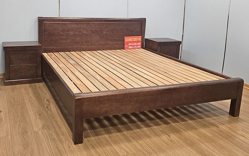Giường ngủ hiện đại màu Gỗ Óc Chó