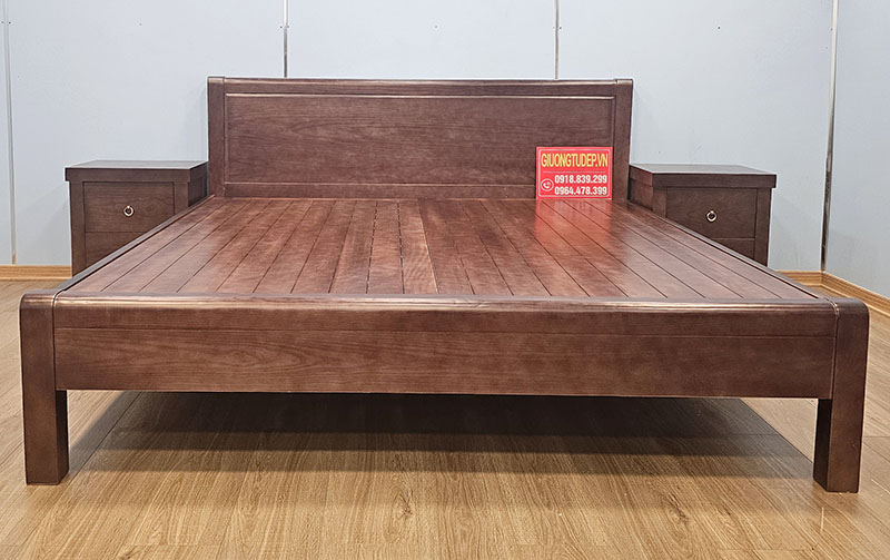 Giường ngủ hiện đại màu Gỗ Óc Chó