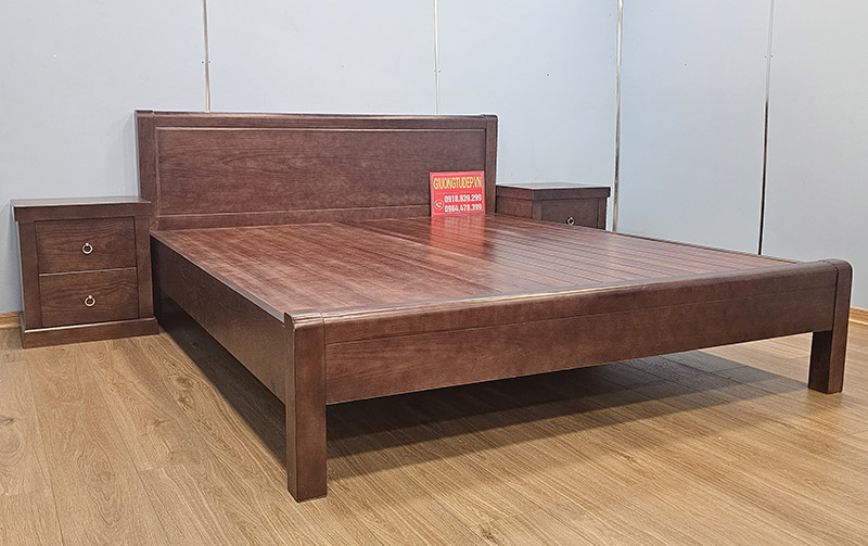 Giường ngủ hiện đại màu Gỗ Óc Chó