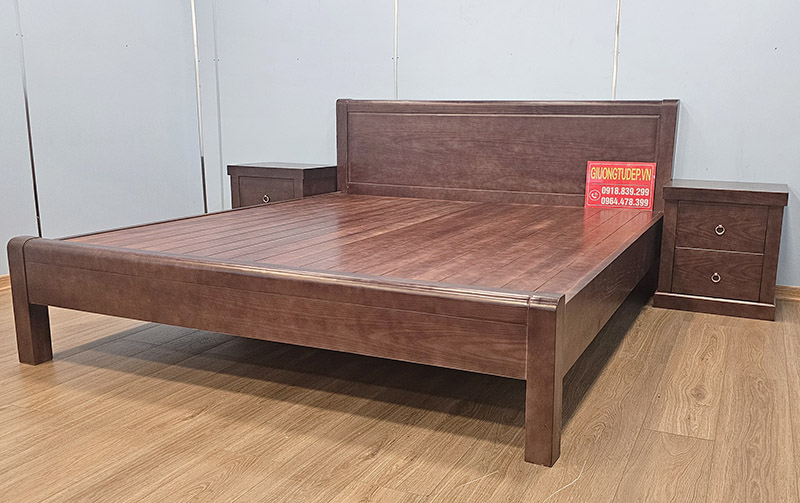 Giường ngủ hiện đại màu Gỗ Óc Chó