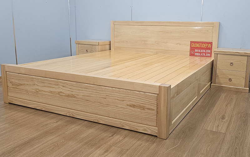 Giường Hộp Gỗ Sồi