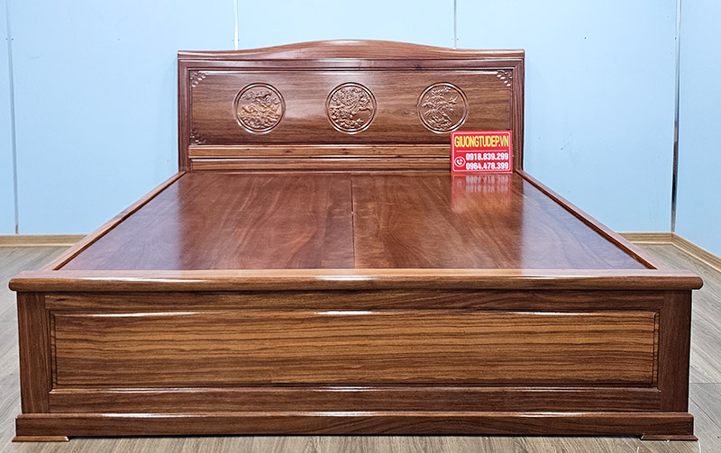 Mẫu Giường Ngủ Gỗ Cẩm Đá Cao Cấp Đẹp