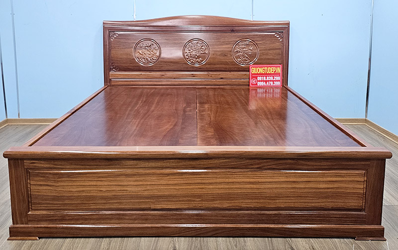 Mẫu Giường Ngủ Gỗ Cẩm Đá Cao Cấp Đẹp