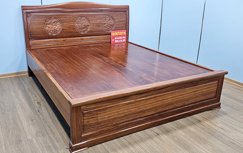 Mẫu Giường Ngủ Gỗ Cẩm Đá Cao Cấp Đẹp