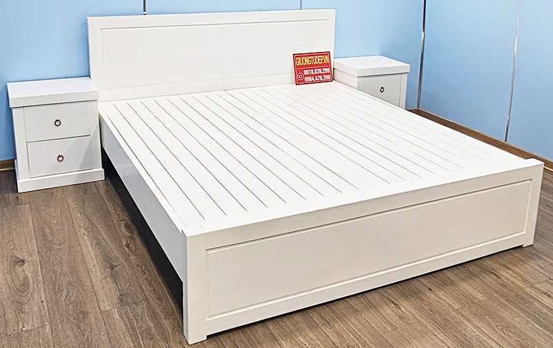 Giường Ngủ Màu Trắng Đẹp Hiện Đại
