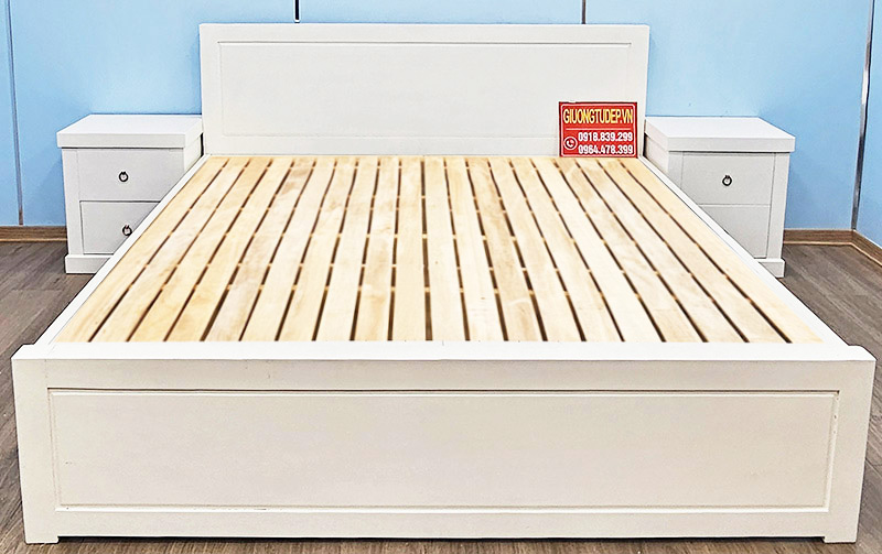 Giường Ngủ Màu Trắng Đẹp Hiện Đại