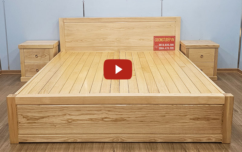 Giường Hộp Gỗ Sồi