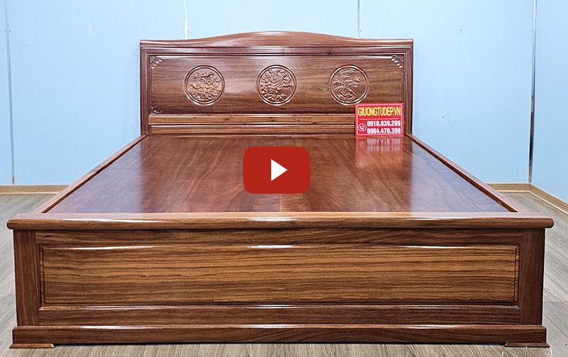 Giường Ngủ Gỗ Cẩm Đá Đẹp