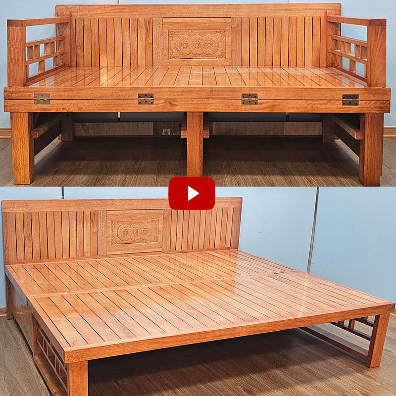 Giường Gấp Đẹp Gỗ Sồi